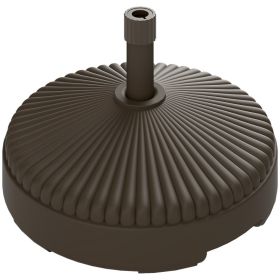 Round Patio Umbrella Base Holder, Heavy Duty Outdoor Umbrella Stand Base, Filled Up To 62lbs With Stand Or 51lbs With Water For Garden, Poolside, Brow