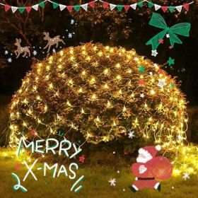 LED Christmas Net Lights Battery Operated 2x3M 192LED Waterproof Mesh Light 8 Modes Christmas Lights For Indoor Outdoor Xmas Party Yard Garden Decor ( (Option: 1PCS)