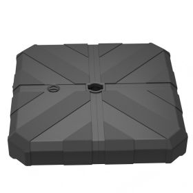 Square Patio Umbrella Base, Cantilever Offset Umbrella Base Heavy Duty Outdoor Umbrella Stand Base, Filled Up To 143lbs With Stand Or 130lbs With Wate (Option: Black)