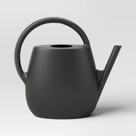 1 Gallon Plastic Watering Can, Black â€“ Durable Long Spout Watering Can For Indoor & Outdoor Garden Plants (Option: Black)